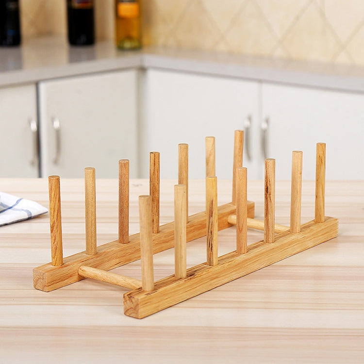 Solid Wood Dish Drip Rack Plate Holder, Size: 30x12x10cm
