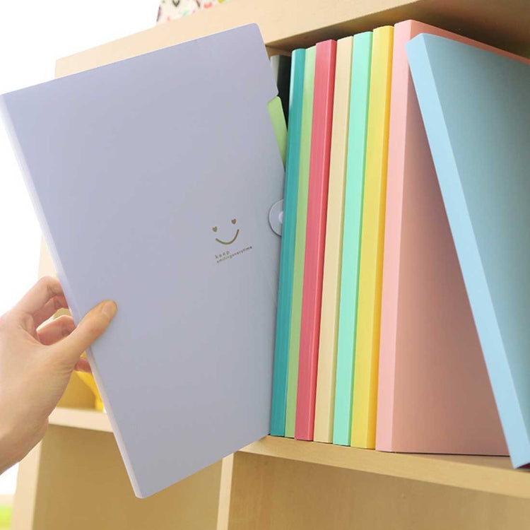 Candy Color Document Bag Multilayer 5 Into the Folder, Random Color Delivery