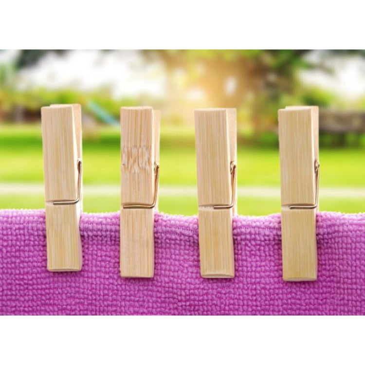 100pcs Multi-function Mini Bamboo Clothes Photo Paper Peg Clothespin Laundry Hanger Clip