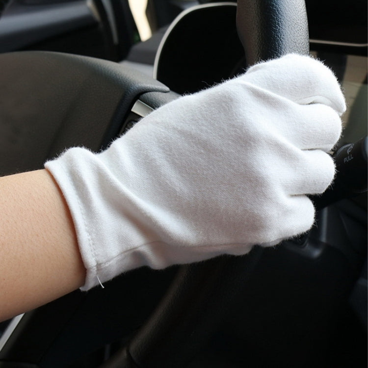 12 Pairs Pure Cotton Working Gloves, Medium Thick Size:Free Size