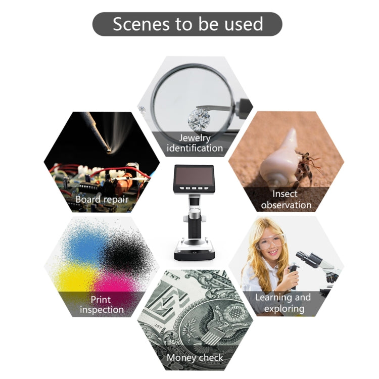 inskam306 1080P 4.3 inch Display Screen HDMI Port HD Digital Microscope