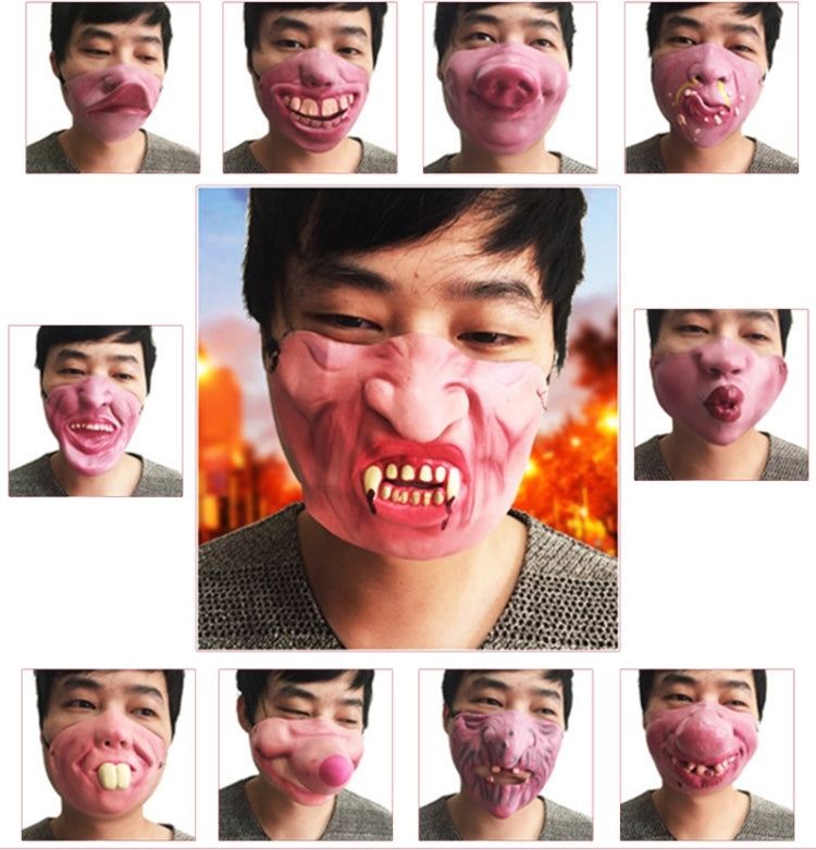 Fun Scary Horrible Mask Party Halloween Clown Latex Half Face Masks for Adult / Children, Random Style Delivery