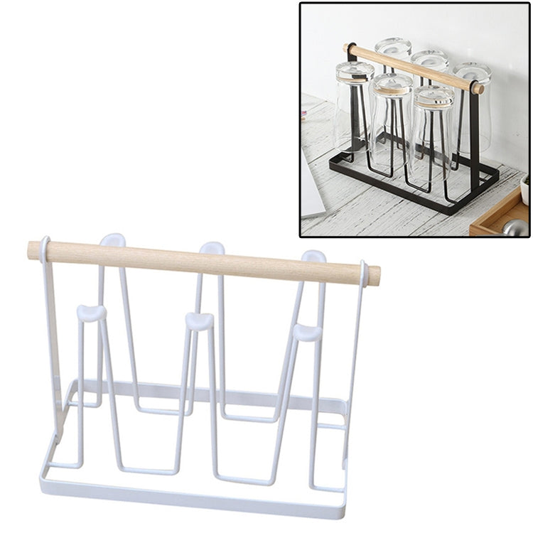 Iron Kitchen Cup Holder Drain Shelf