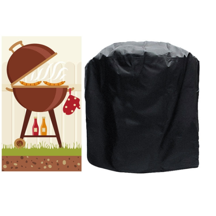Outdoor Anti-UV Waterproof Dust-proof 210D Oxford Cloth BBQ Cylindrical Protective Bag Charcoal Barbeque Grill Cover, Size: 71x73cm