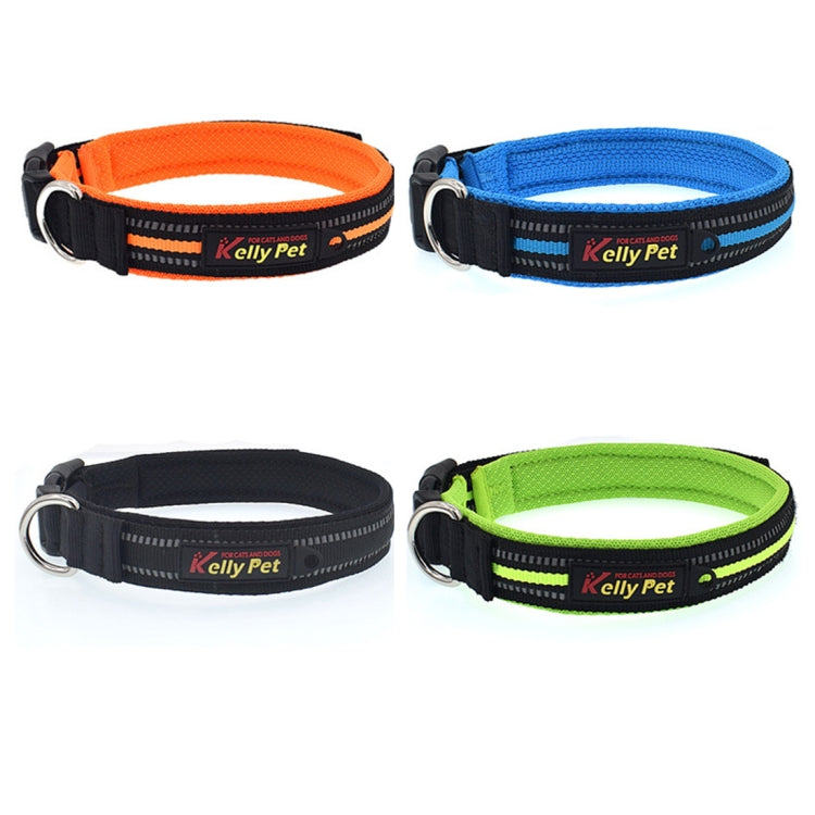 Pet Dogs Polyester Reflective Breathable Pets Collar Traction Lead Leash, Size: M, 2.5*42*47cm