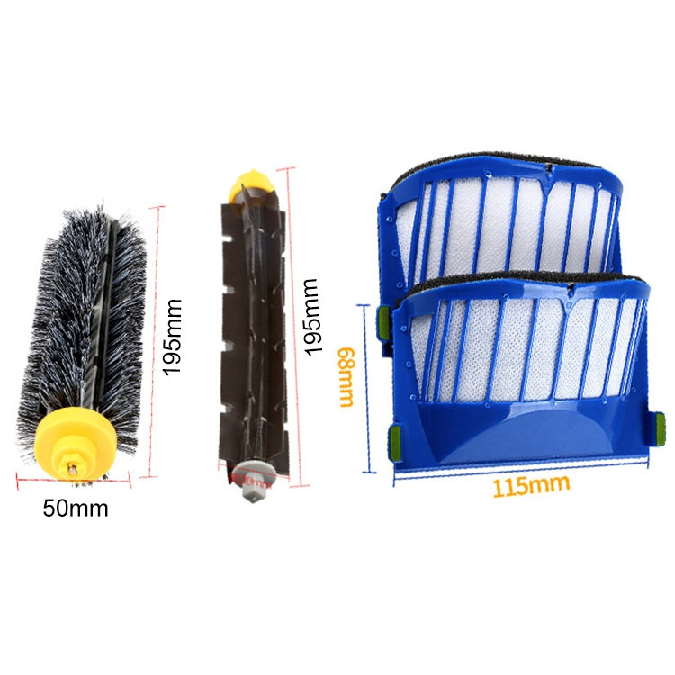Sweeping Robot Accessories Filter 595 650 690 528 Side Brush Roller Brush for iRobot 500 600