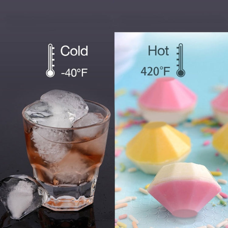 New 4 Cavity Diamond Shape 3D Ice Cube Mold Maker Bar Party Silicone Trays Chocolate Mold Kitchen Tool