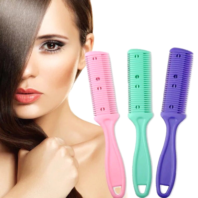 3pcs Hair Tools Double-sided Knife Hair Comb Hair Bangs Trimmer Thinning Device Hair Clipper, Random Color Delivery