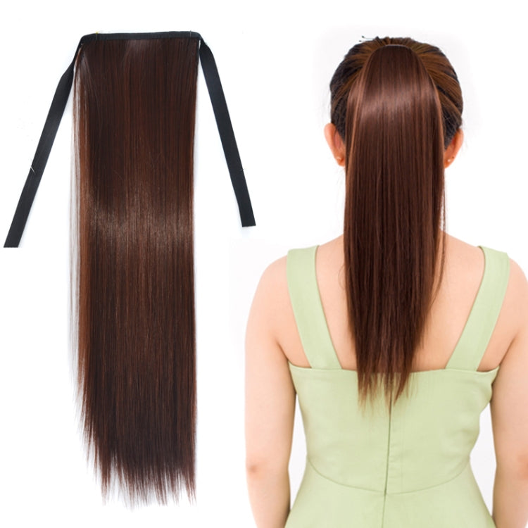 Natural Long Straight Hair Ponytail Bandage-style Wig Ponytail for Women,Length: 45cm