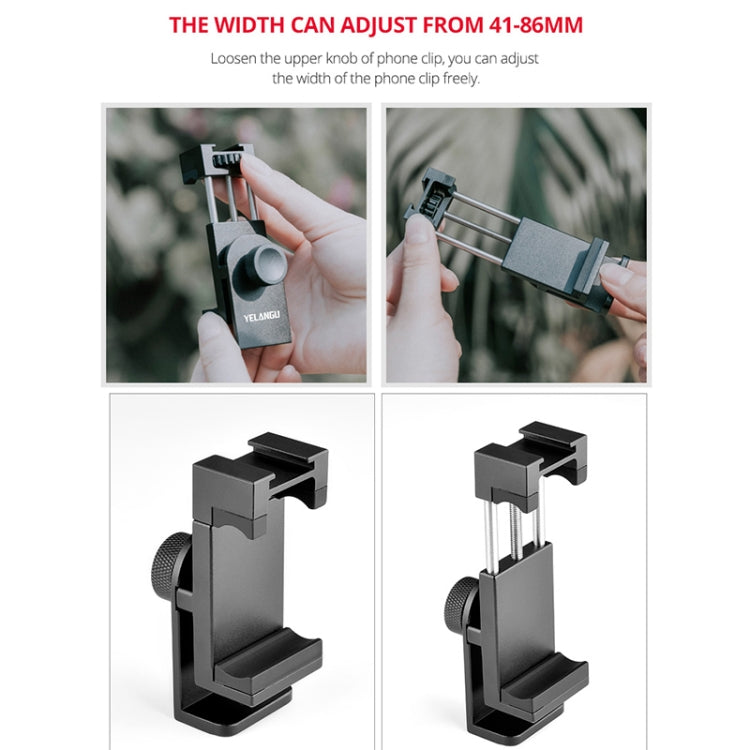 YELANGU PC03 Folding Phone Holder Horizontal Vertical Shooting Phone Clamp Holder Bracket