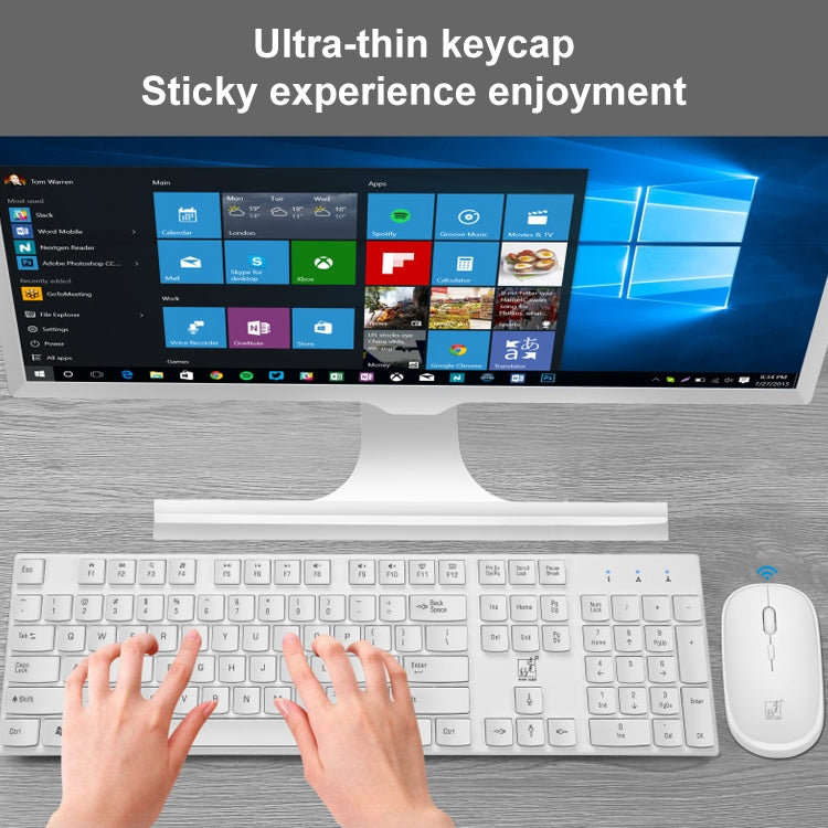 ZGB 8820 Candy Color Wireless Keyboard + Mouse Set, 8820 (White), 8820 (Black)