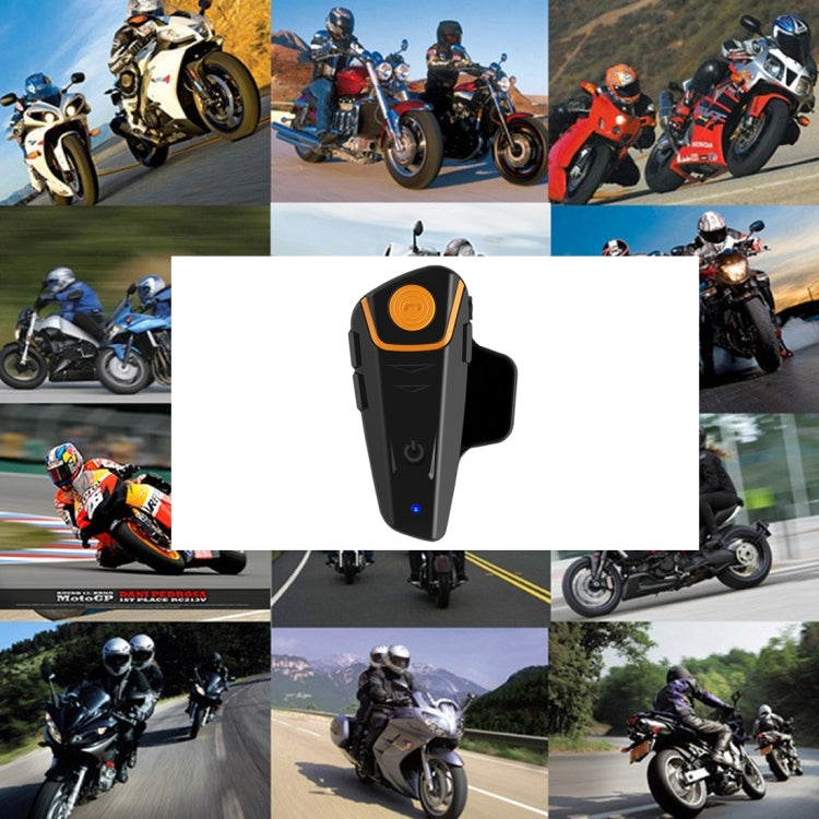 BT-S2 Single 2.4GHz Bluetooth V3.0 Interphone Headsets for Motorcycle Helmet, Auto Answering, Support FM, Intercom Distance up to 1000m