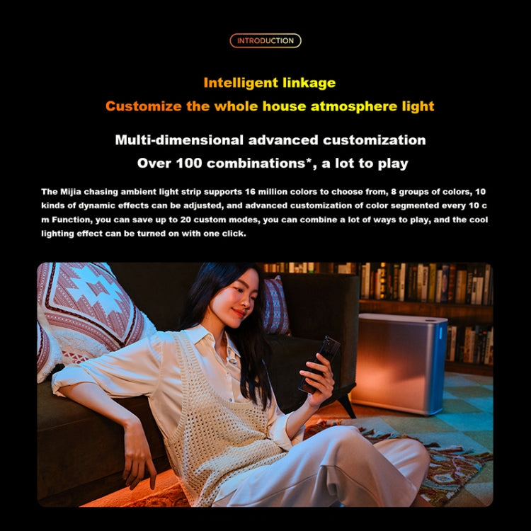 Xiaomi Mijia 2m Synchronized RGB Ambient Light Strip, US Plug