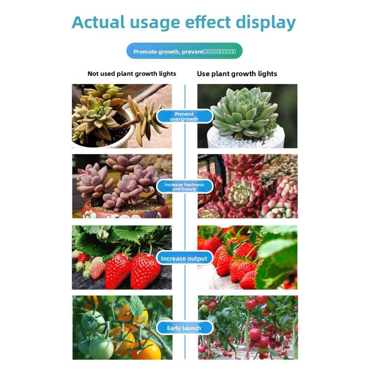 30W Triple Heads Adjustable Spectrum Timing LED Lamp for Plant Growth Lighting, USB Plug DC 5V