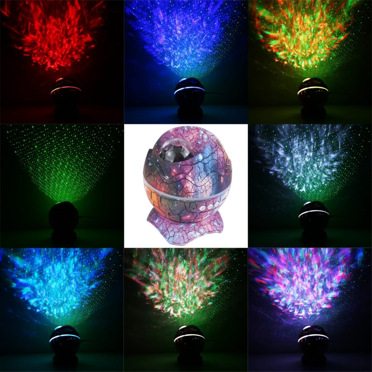 6W Cracked Egg-shaped Remote Control LED Starry Sky Projection Lamp