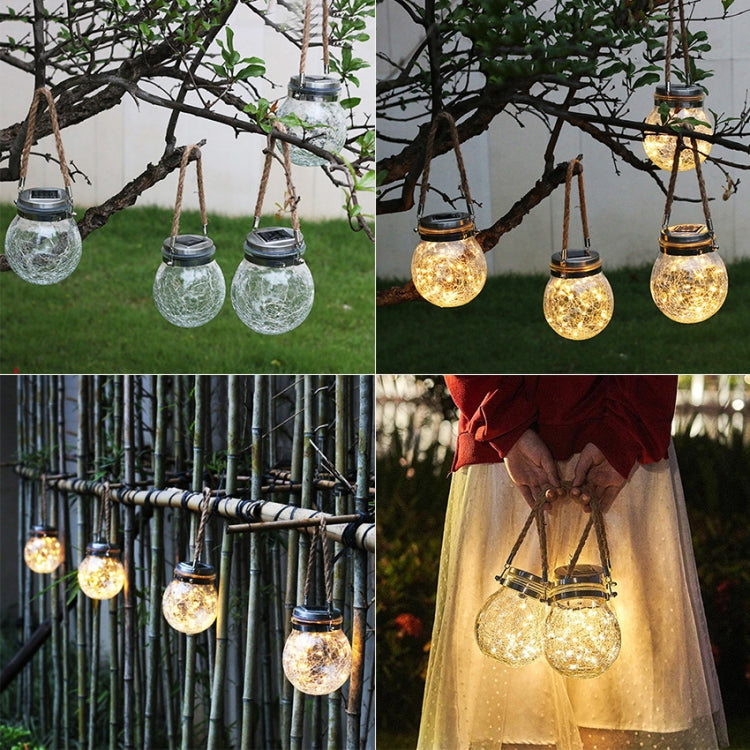 Solar Energy Glass Bottle Pendent Lamp IP55 Waterproof Outdoor Garden Decoration Light