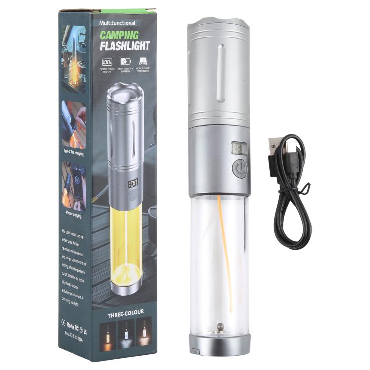 KXK-606 15W Camping Flashlight Rechargeable Emergency Light