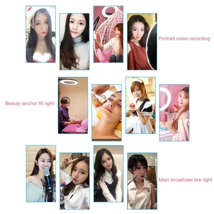 18 inch 55W Two-speed Dimmable Anchor Photography Self-timer LED Ring Fill-in Light with Tripod