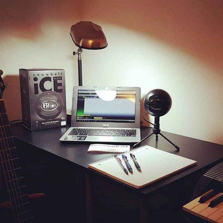 Logitech Blue Snowball-ice USB Condenser Anchor Recording Microphone