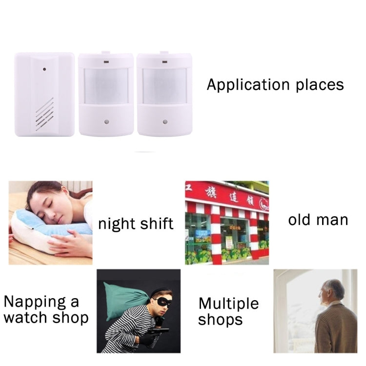 YF-0156 1 to 2 Good Safe Wireless Electro Guard Watch Remote Detective System Kit for Home Office, 1 x Receiver + 2 x Detector