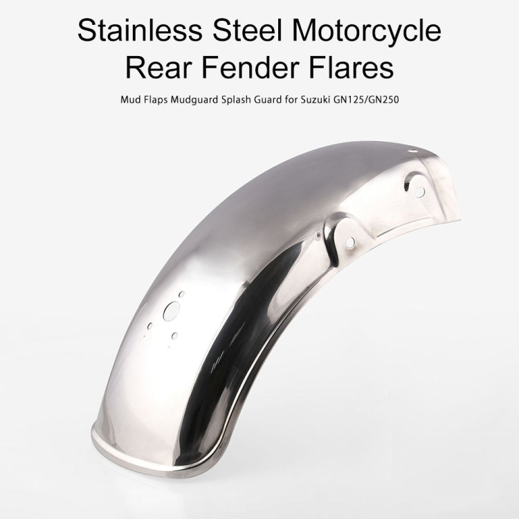 MB-WE019 Motorcycle Modified Stainless Steel Rear Mudguards Rear Tire Fender for Suzuki GN125 / GN250