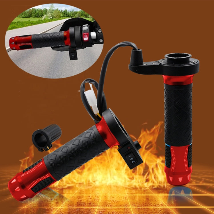 CS-764A1 12V Motorcycle Scooter Aluminum Alloy Electric Hand Grip Cover Heated Grip Handlebar