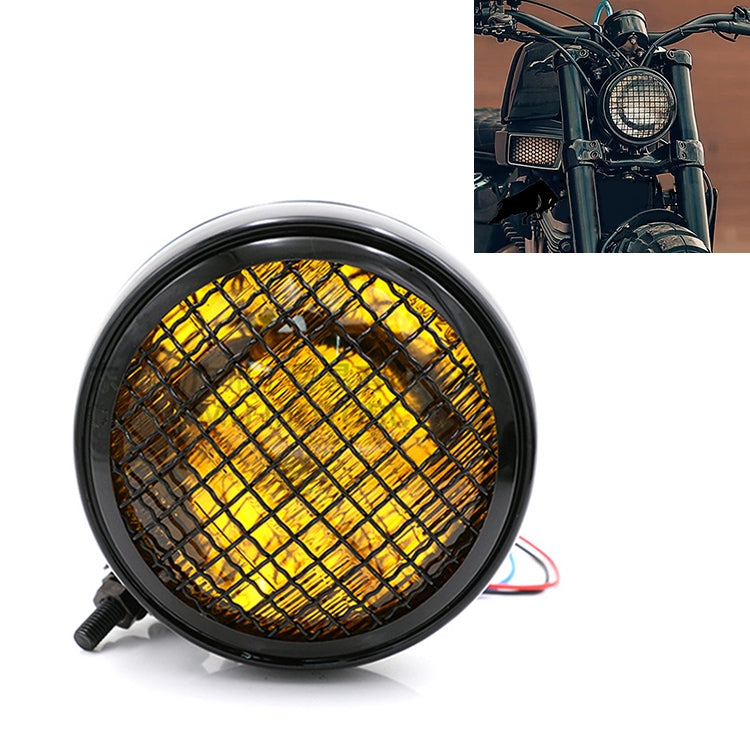 Motorcycle Black Shell Harley Headlight Retro Lamp LED Light Modification Accessories