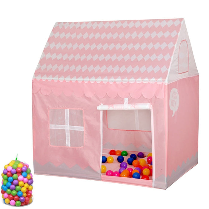Household Children Printing Play Tent Small Game House, with 50 Ocean Balls