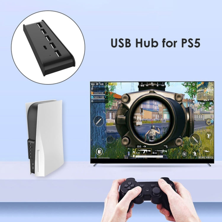 KJH P5-008 6 in 1 USB Splitter Expander Hub Adapter For PS5