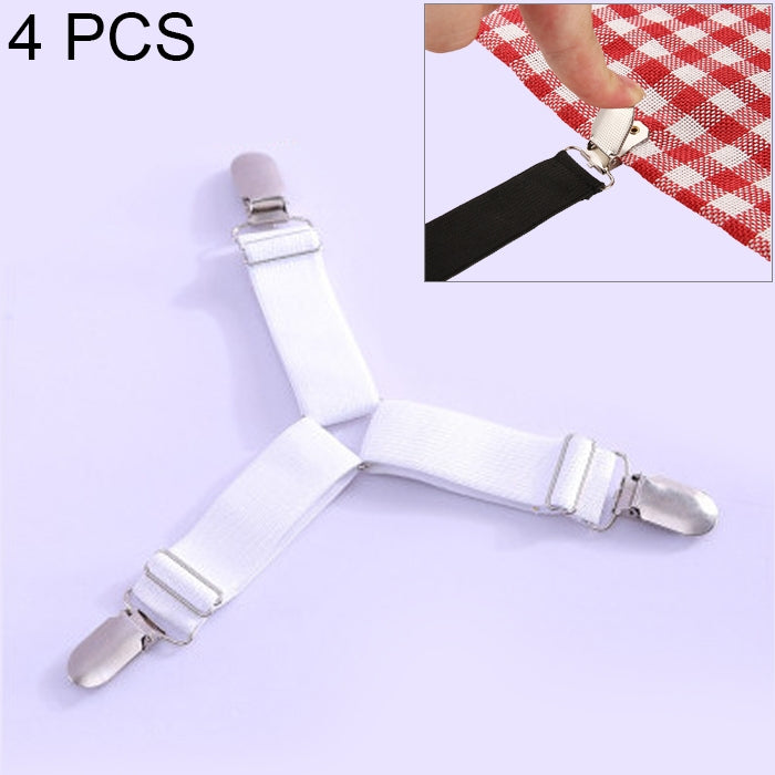4 PCS Adjustable Bedspread Tablecloth Curtain Sofa Cover Holder Tent Metal Fixed Clips