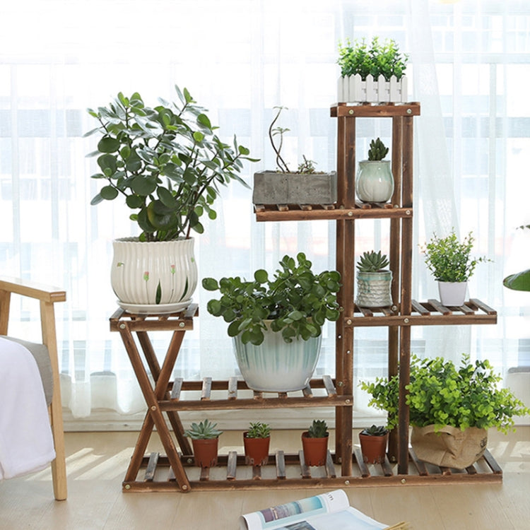 Wooden Plant Flower Display Stand Wood Pot Shelf Storage Rack