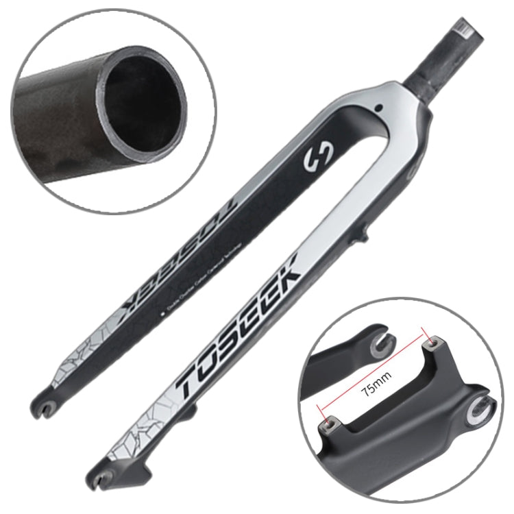 TOSEEK Ultra Light 27.5 Inch 405mm Mountain Bike Full Carbon Front Fork Straight Head Tube Disc Brake