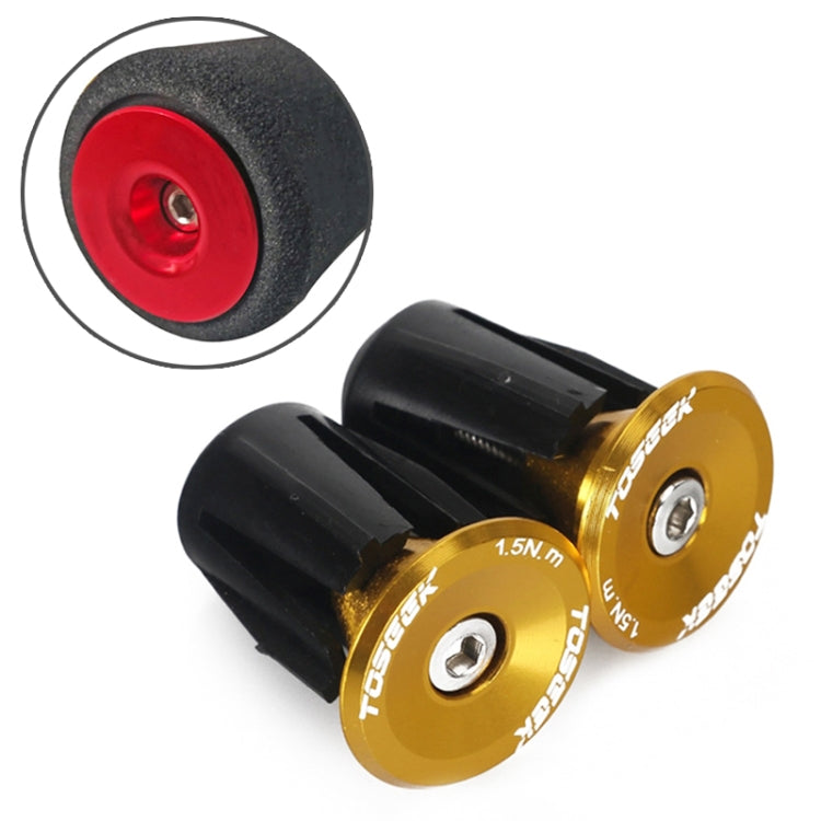 TOSEEK 1 Pair Mountain Bike Handlebar Grips Caps End Plug Aluminum Alloy Bicycle Bar Ends Plug, 17.6-21.8mm Blue, 17.6-21.8mm Red, 17.6-21.8mm Green, 17.6-21.8mm Grey, 17.6-21.8mm Gold