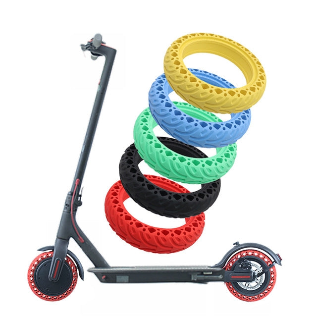 8.5 inch Electric Scooter Wear-resistant Shock-absorbing Decorative Pattern Tire Honeycomb Solid Tire, Suitable for Xiaomi Mijia M365