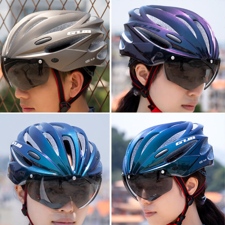 GUB K80 Plus Bike Helmet With Visor And Goggles, GUB K80 Plus(Fluorescent Green), GUB K80 Plus(Black), GUB K80 Plus(Orange), GUB K80 Plus(Gradient Blue), GUB K80 Plus(Gradient Purple), GUB K80 Plus(Red), GUB K80 Plus(Titanium Color), GUB K80 Plus(White)