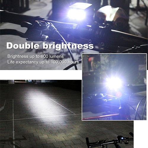 Y15 2 x CREE XPG2 500LM USB Charging LED Bike Headlight Front Lamp with 5 Modes