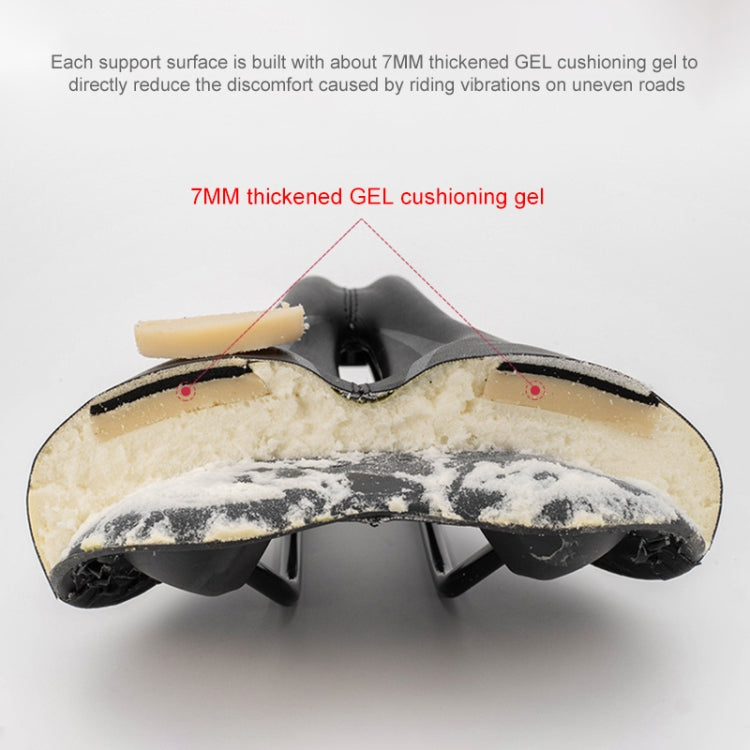 PROMEND SD-567 Hollow Breathable Silicone Racing Bicycle Saddle