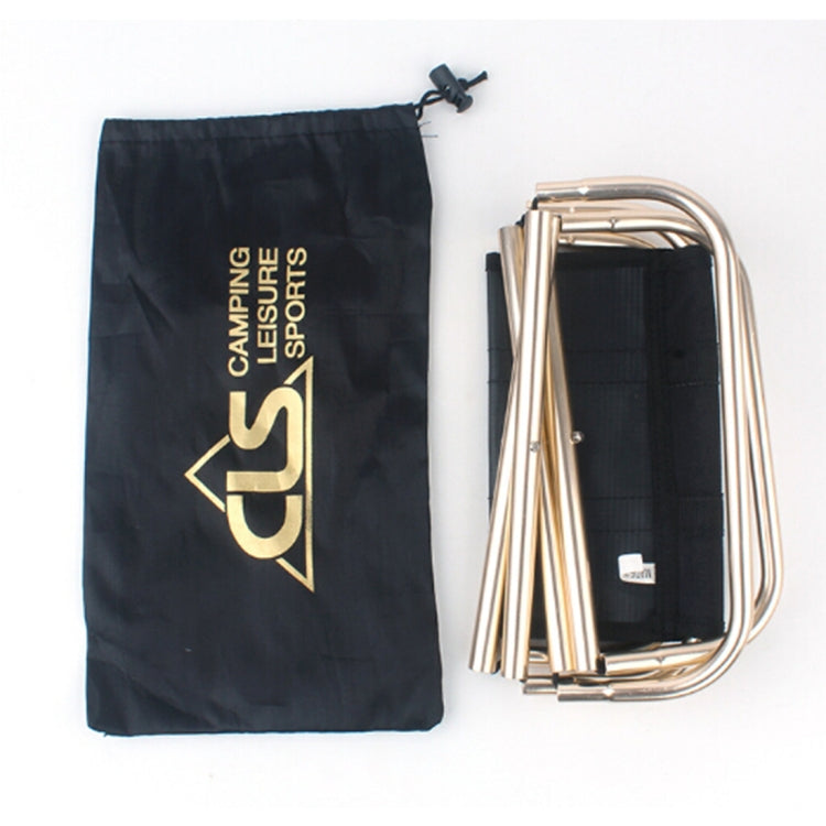 CLS Outdoor Portable Aluminum Alloy Fishing Barbecue Folding Stool, Size: 24.8*22.5*27cm