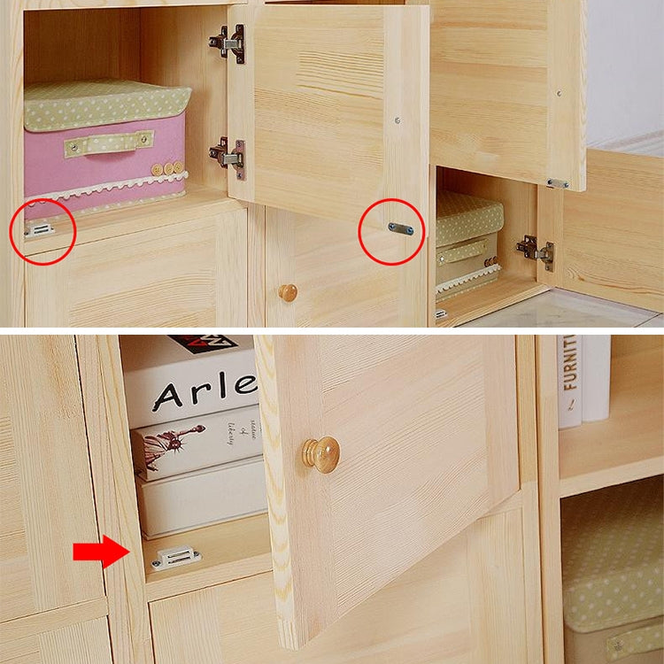 50 PCS Plastic Strong Magnetic Cupboard Door Suction Wardrobe Bookcase Home Accessories, Size: S