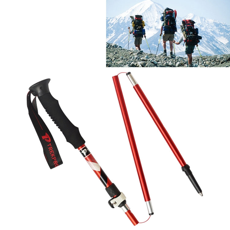 5 Node Portable Foldable Aluminium Alloy Alpenstocks Trekking Poles, Folding Length : 35CM
