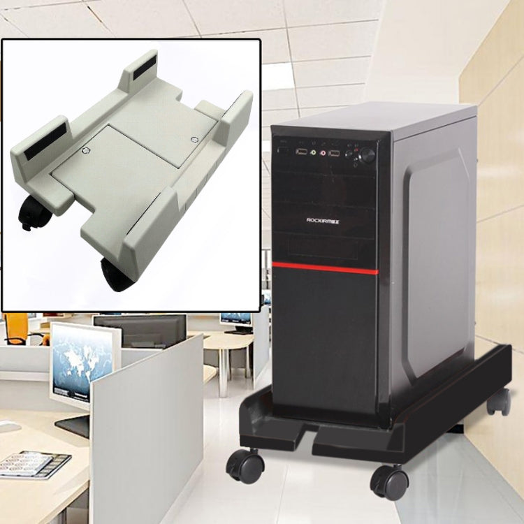 Computer Mainframe Host Adjustable Bracket with Wheel, Size: S