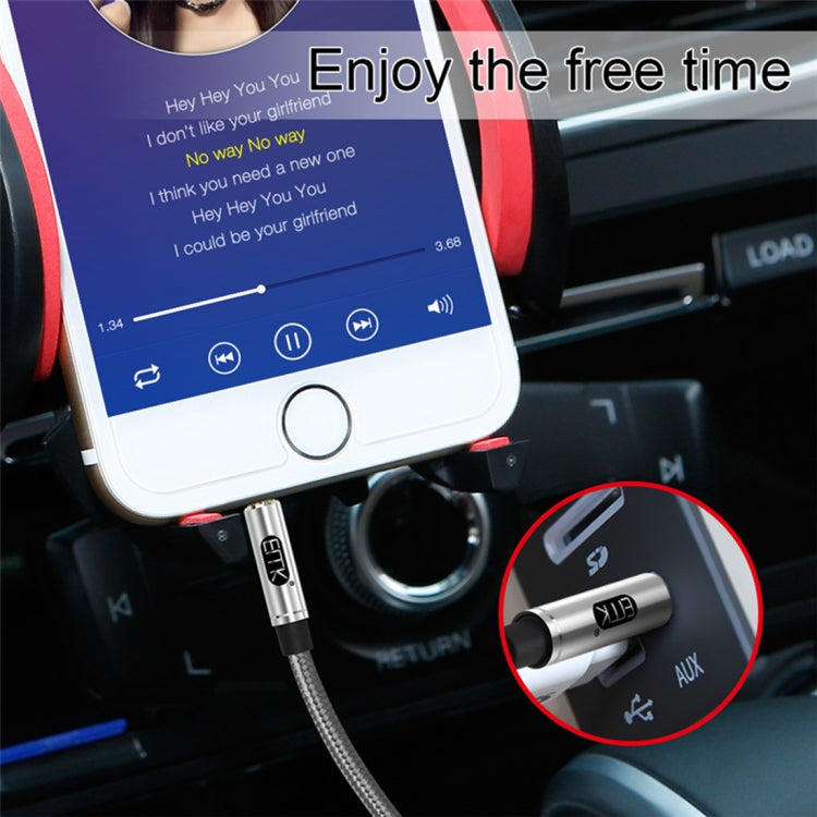 EMK 3.5mm Male to Male Gold-plated Plug Cotton Braided Audio Cable for Speaker / Notebooks / Headphone, Length: 1m