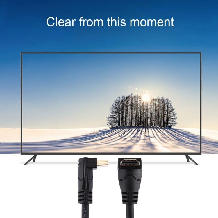 60cm 4K x 2K HDMI 2.0 Version High Speed 270 Degree Right Angle HDMI Male to 270 Degree Right Angle HDMI Male Cable with Ethernet