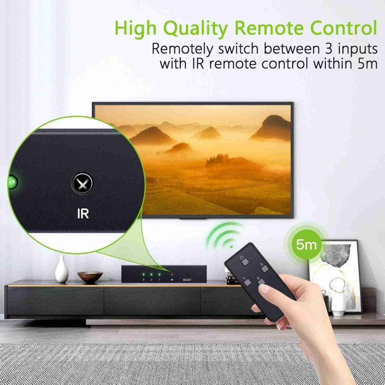 NK-T32 Toslink 3 In 2 Out Switch/Splitter with IR Remote