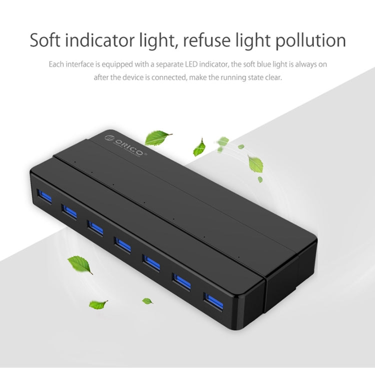 ORICO H7928-U3 ABS Material Desktop 7 Ports USB 3.0 HUB with 1m Cable
