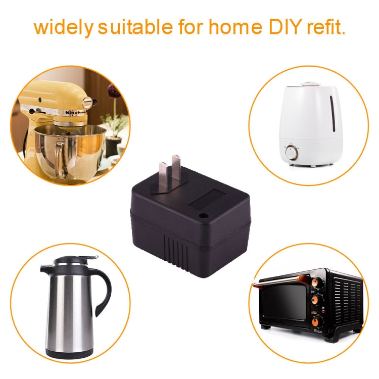 110V to 220V 50W AC Power Socket Adapter, EU/US Plug to US Plug