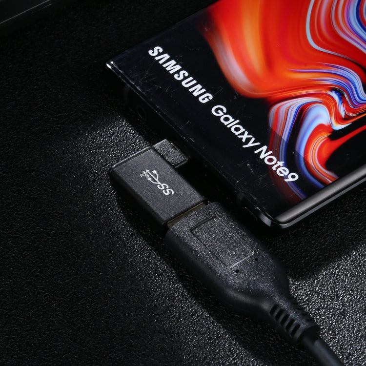 Type-C / USB-C Female to USB 3.0 Male 90 Degree Elbow Head Aluminium Alloy Adapter