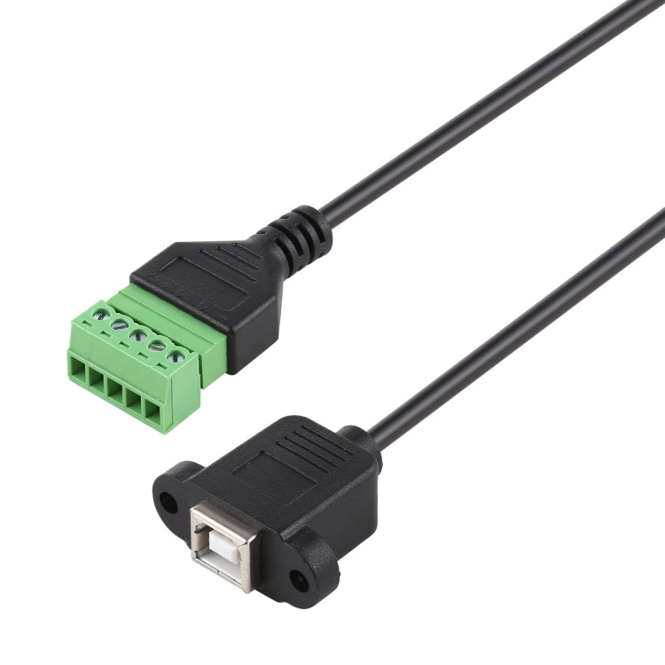 USB Type-B Female Plug to 5 Pin Pluggable Terminals Solder-free USB Connector Solderless Connection Adapter Cable, Length: 30cm