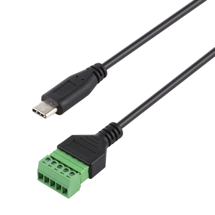 USB-C / Type-C Male to 5 Pin Pluggable Terminals Solder-free USB Connector Solderless Connection Adapter Cable, Length: 30cm