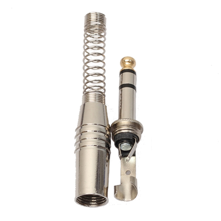 5 PCS 6.35mm Metal Audio Plug Stereo Microphone Cord Plug